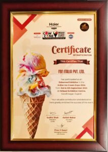 icecream certificate.